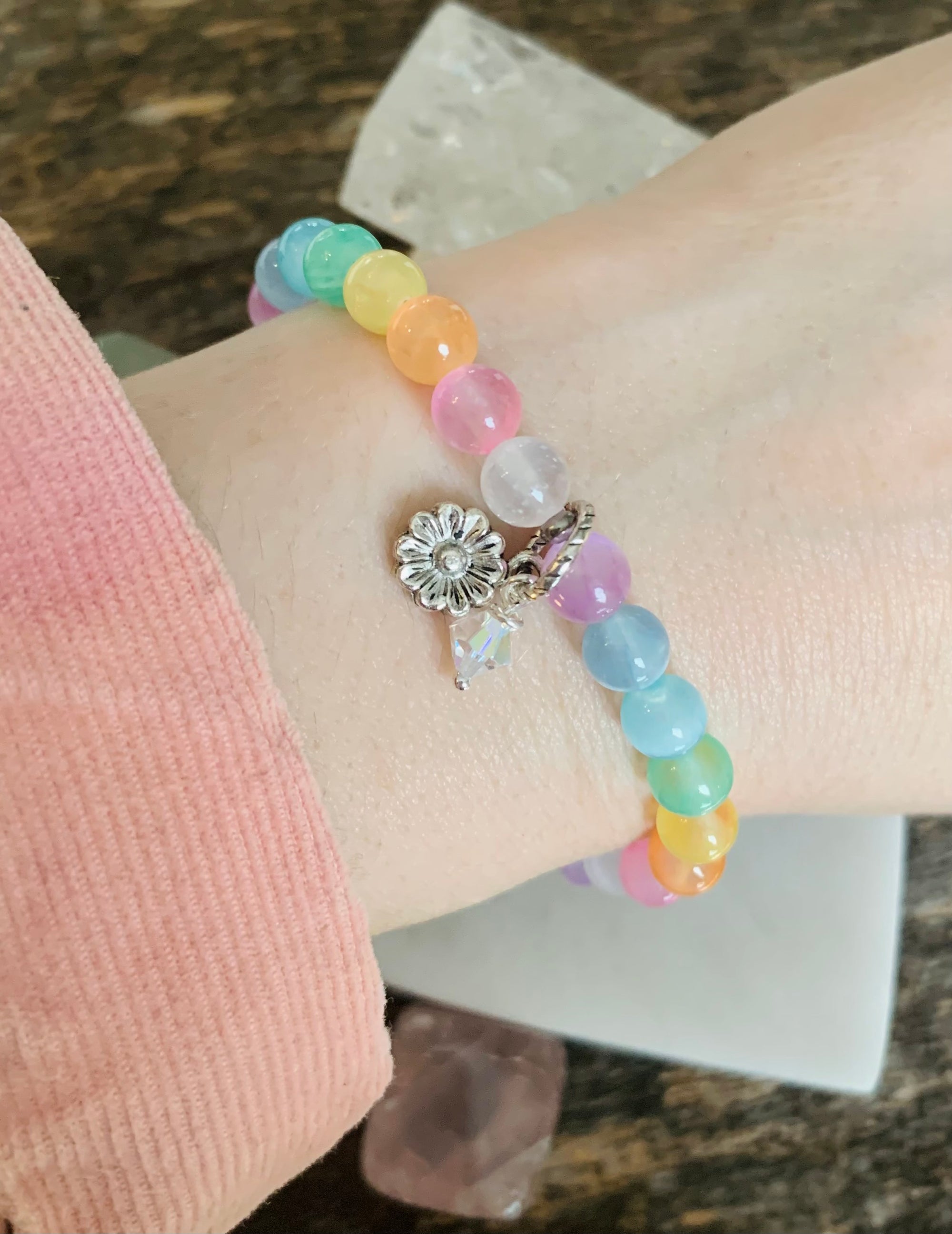 Unicorn Rainbow Blossom Bracelet