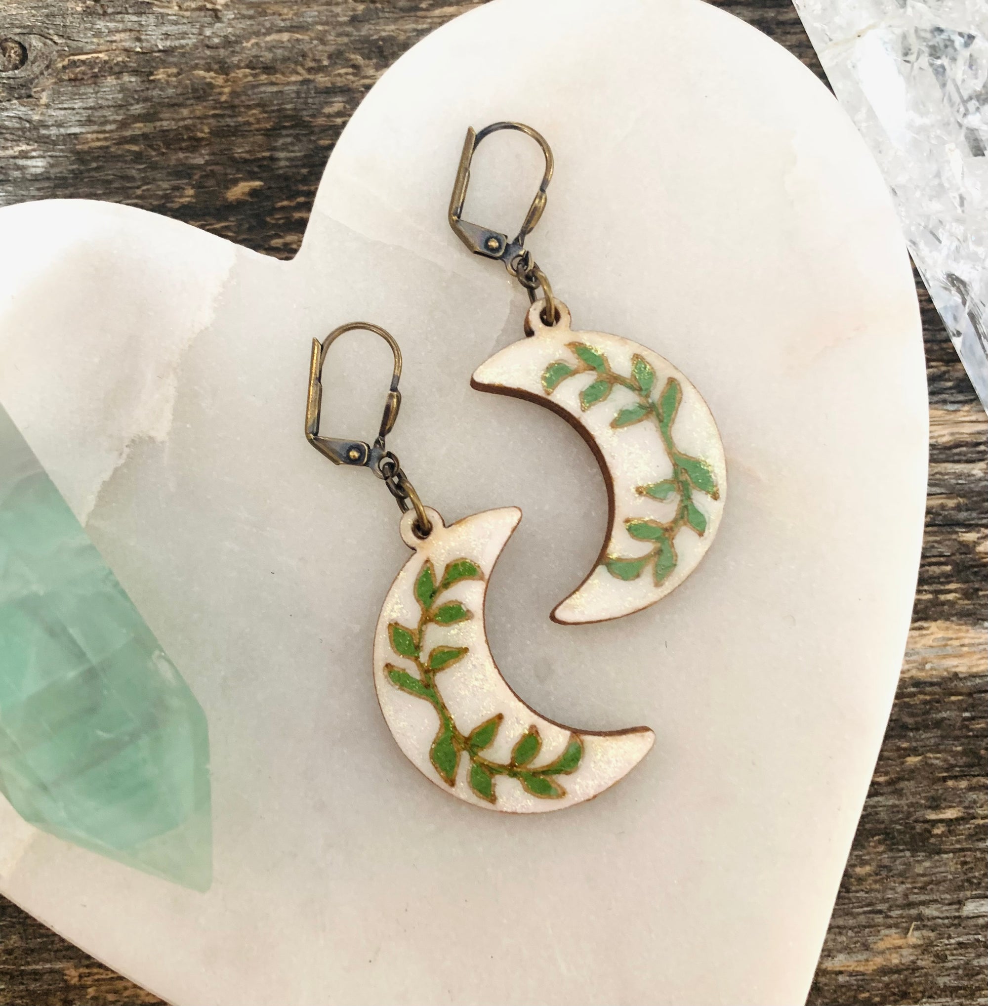 Secret Garden Moon Earrings