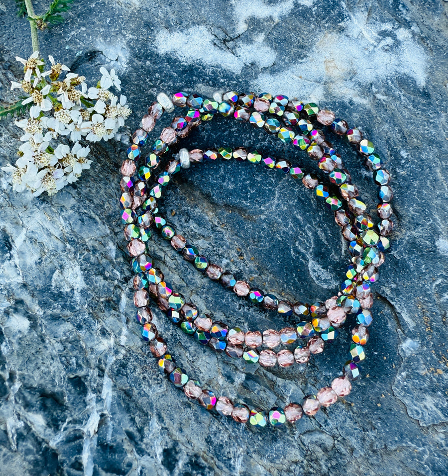 Glisten Rose Gold Fire Polished Bracelet