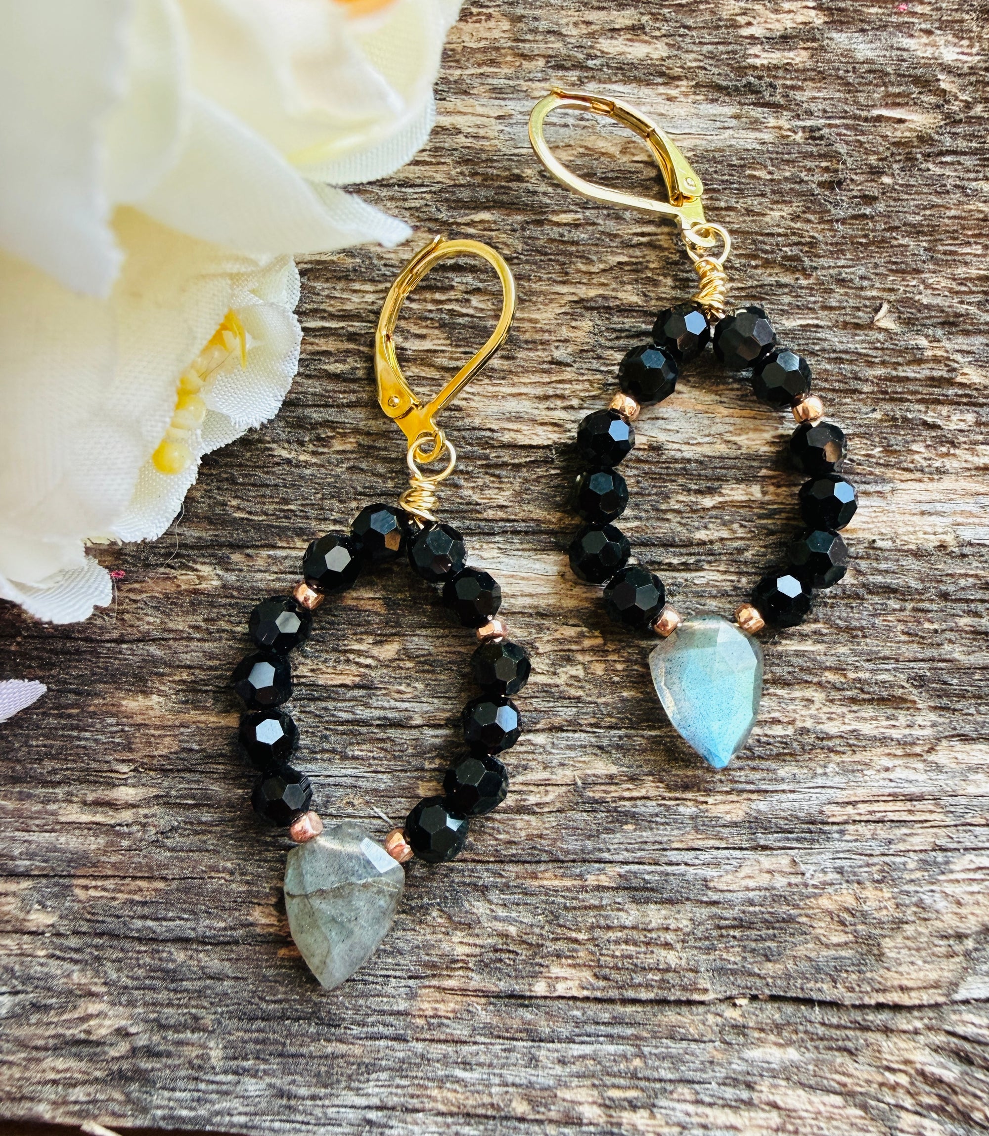 Night Sky Gem Hoop Earrings