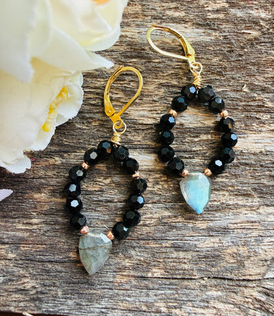 Night Sky Gem Hoop Earrings