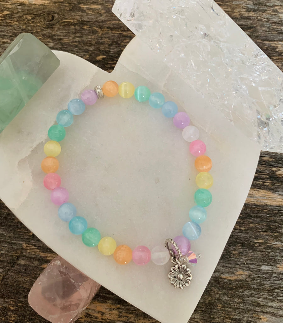 Unicorn Rainbow Blossom Bracelet