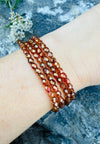 Whiskey Fire Polished Bracelet