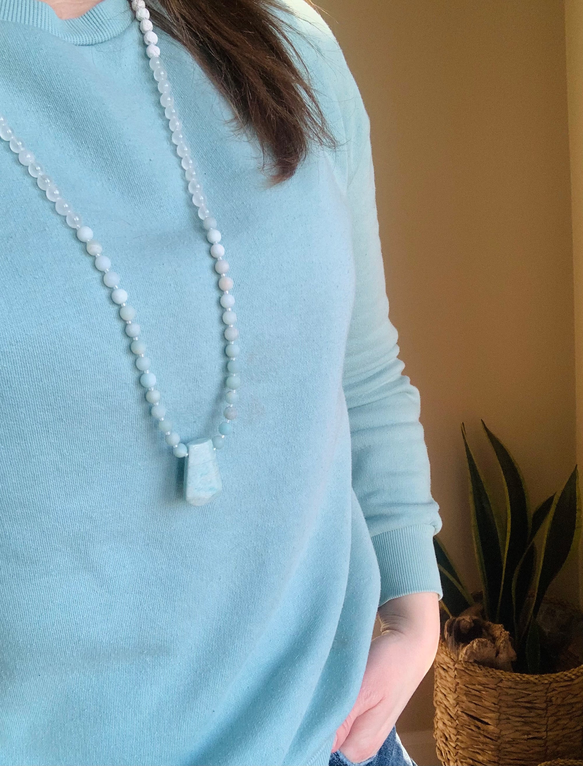 Coastal Waters Gemstone Necklace