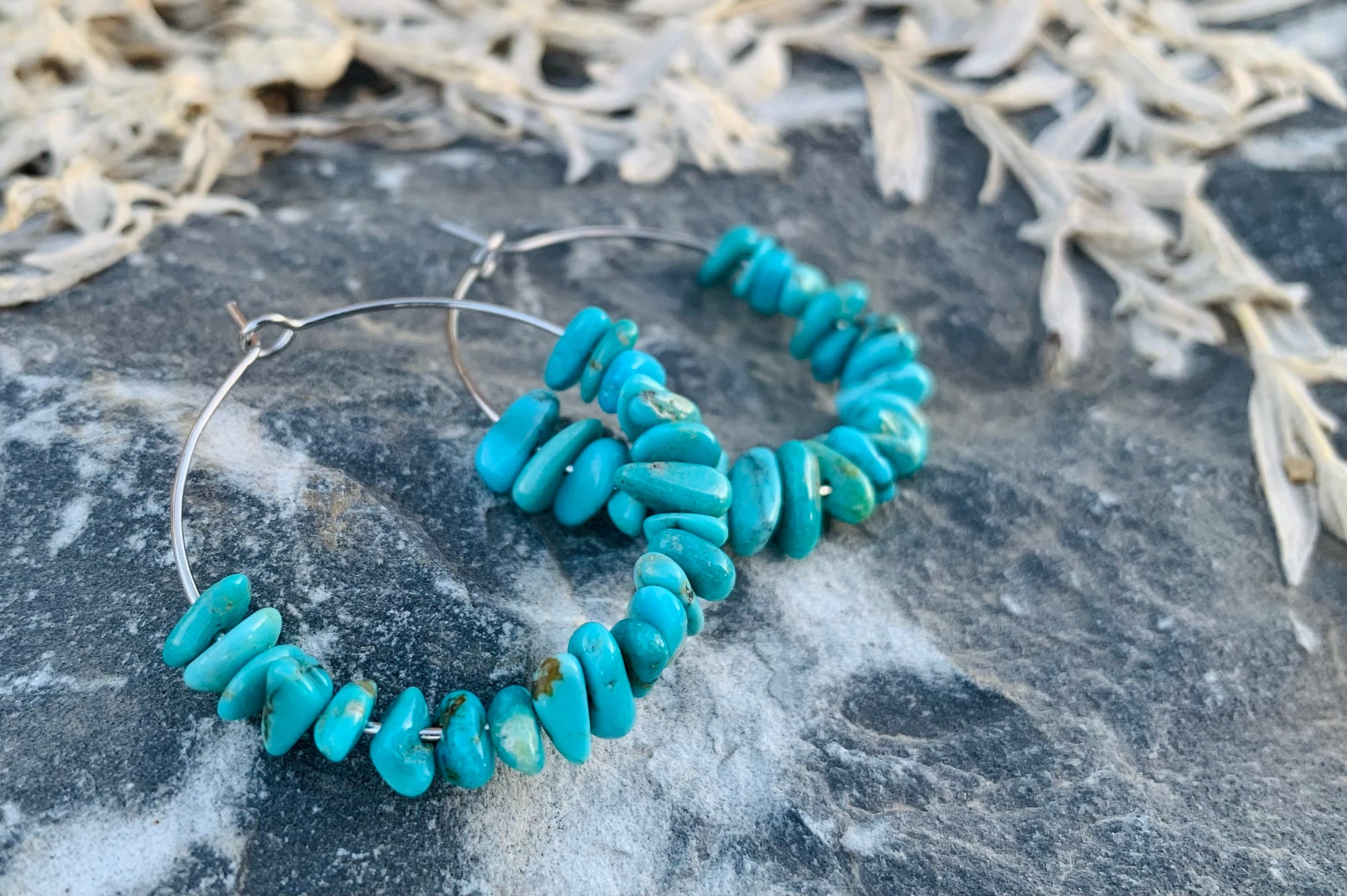 Kingman Turquoise Hoops