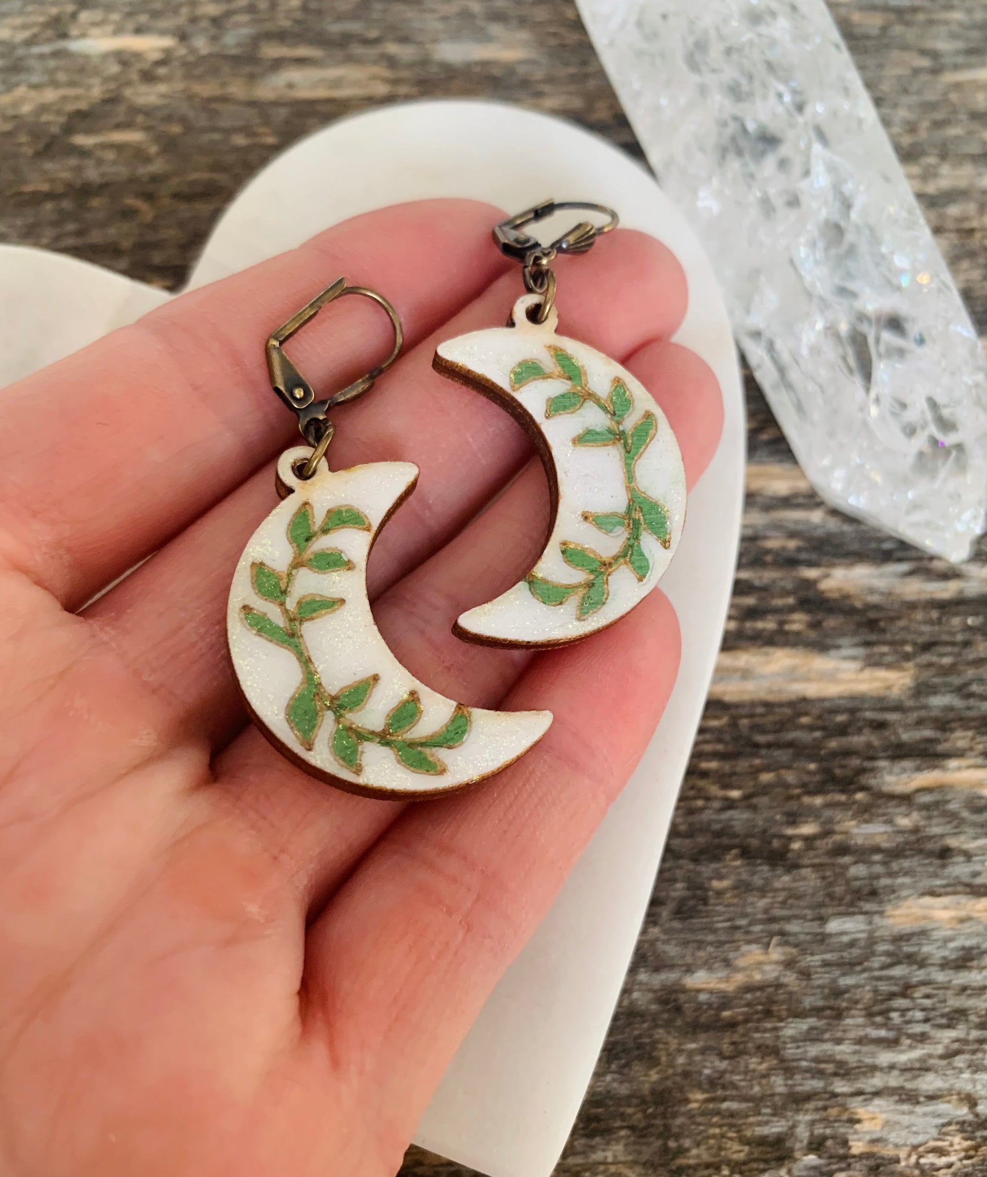 Secret Garden Moon Earrings