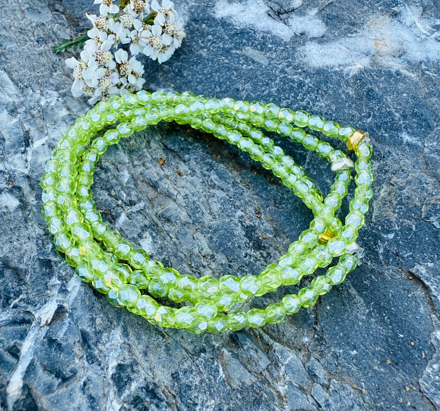 Olivine Fire Polished Bracelet