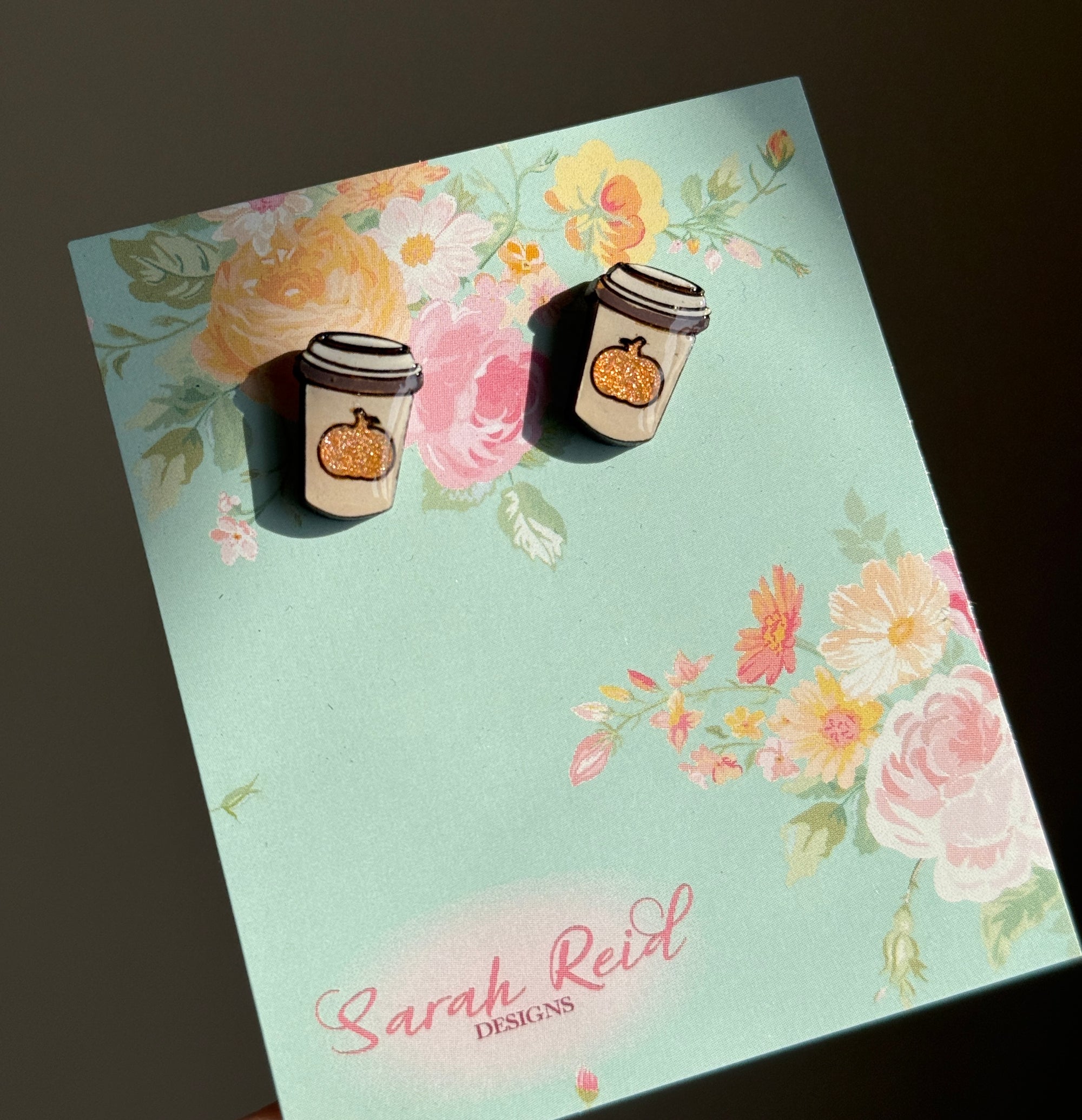 Pumpkin Spice Cup Stud Earrings