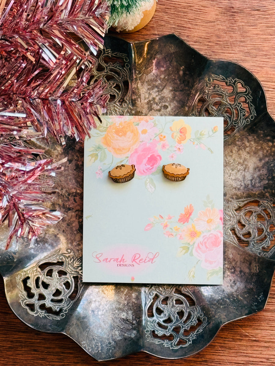 Festive Pie Stud Earrings