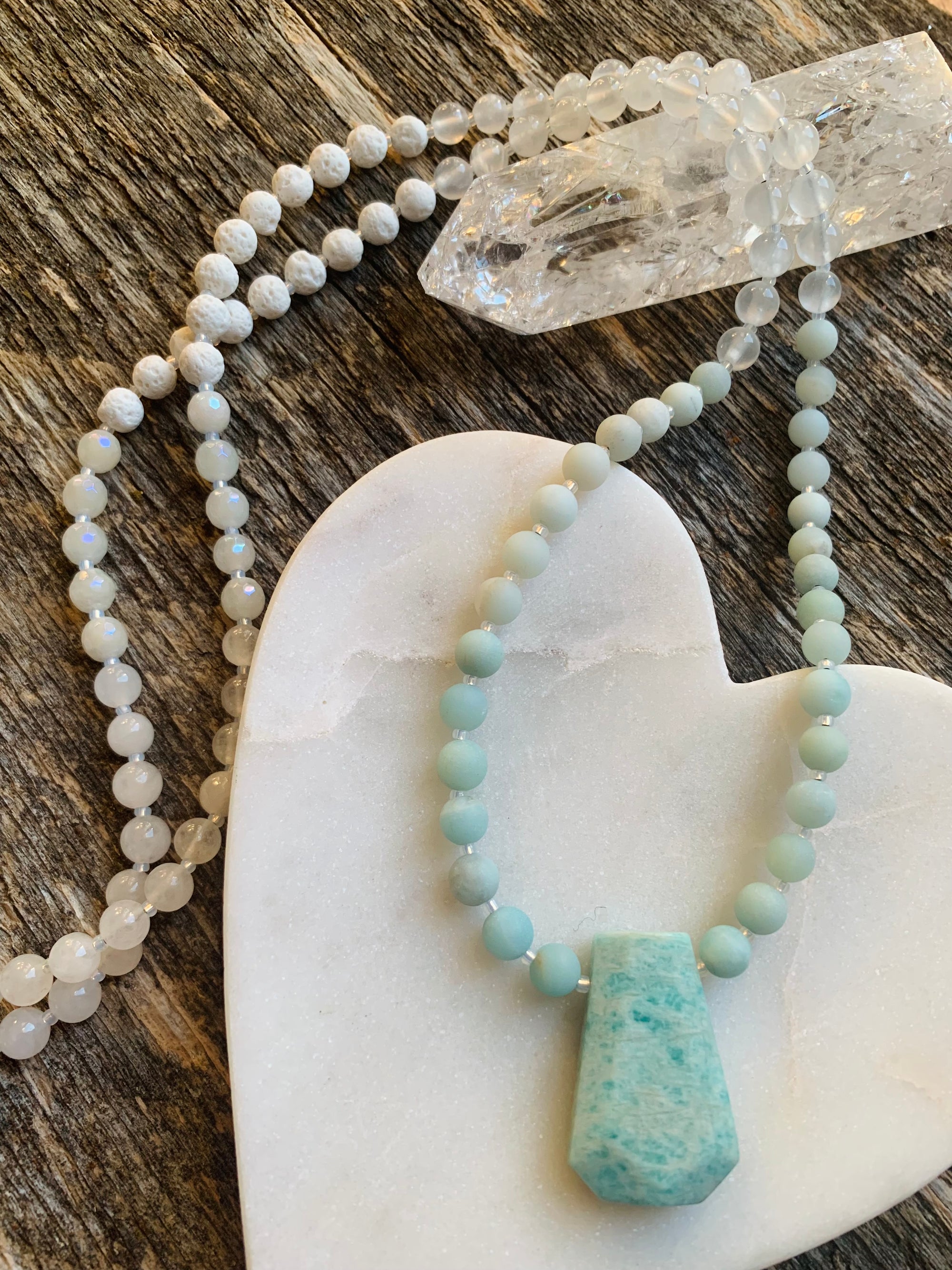 Coastal Waters Gemstone Necklace