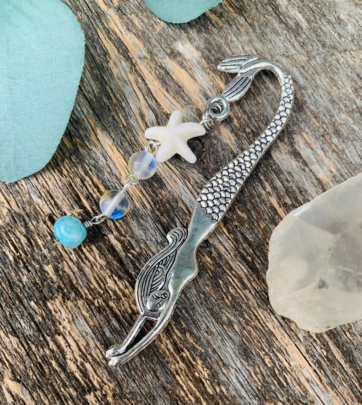 Petite Blue Mermaid Bookmark