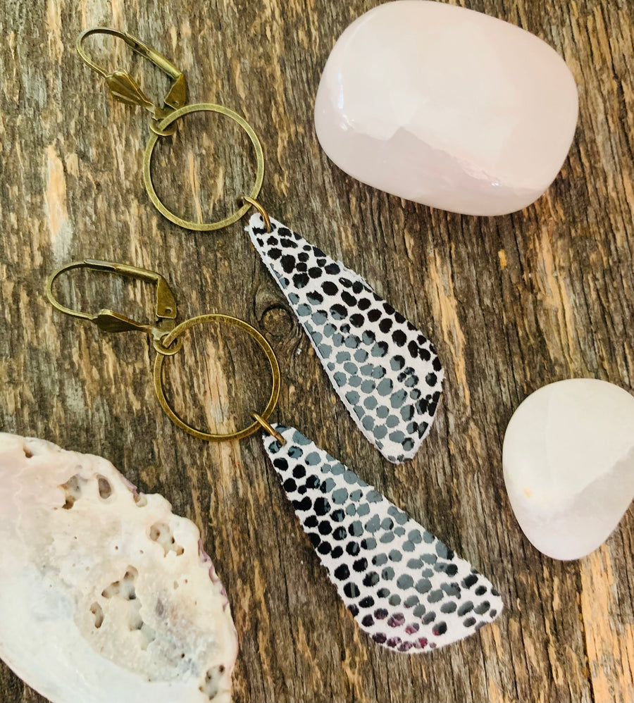 Shay Dotty Leather Earrings