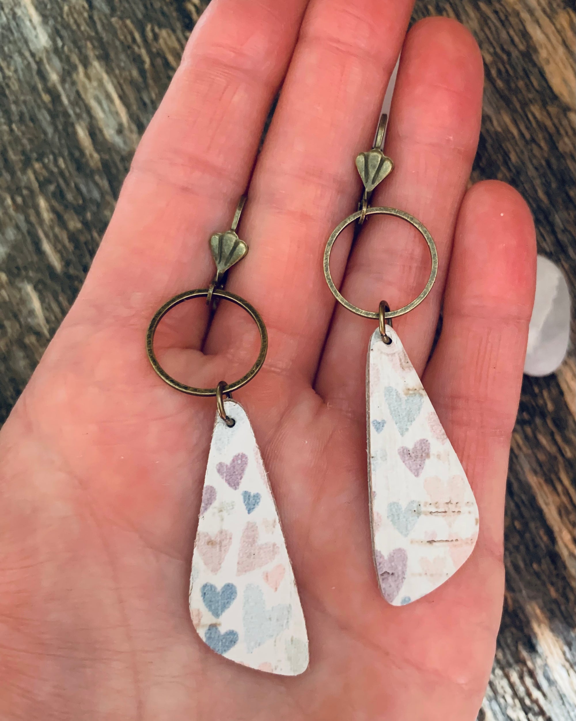 Shay Heart Leather Earrings