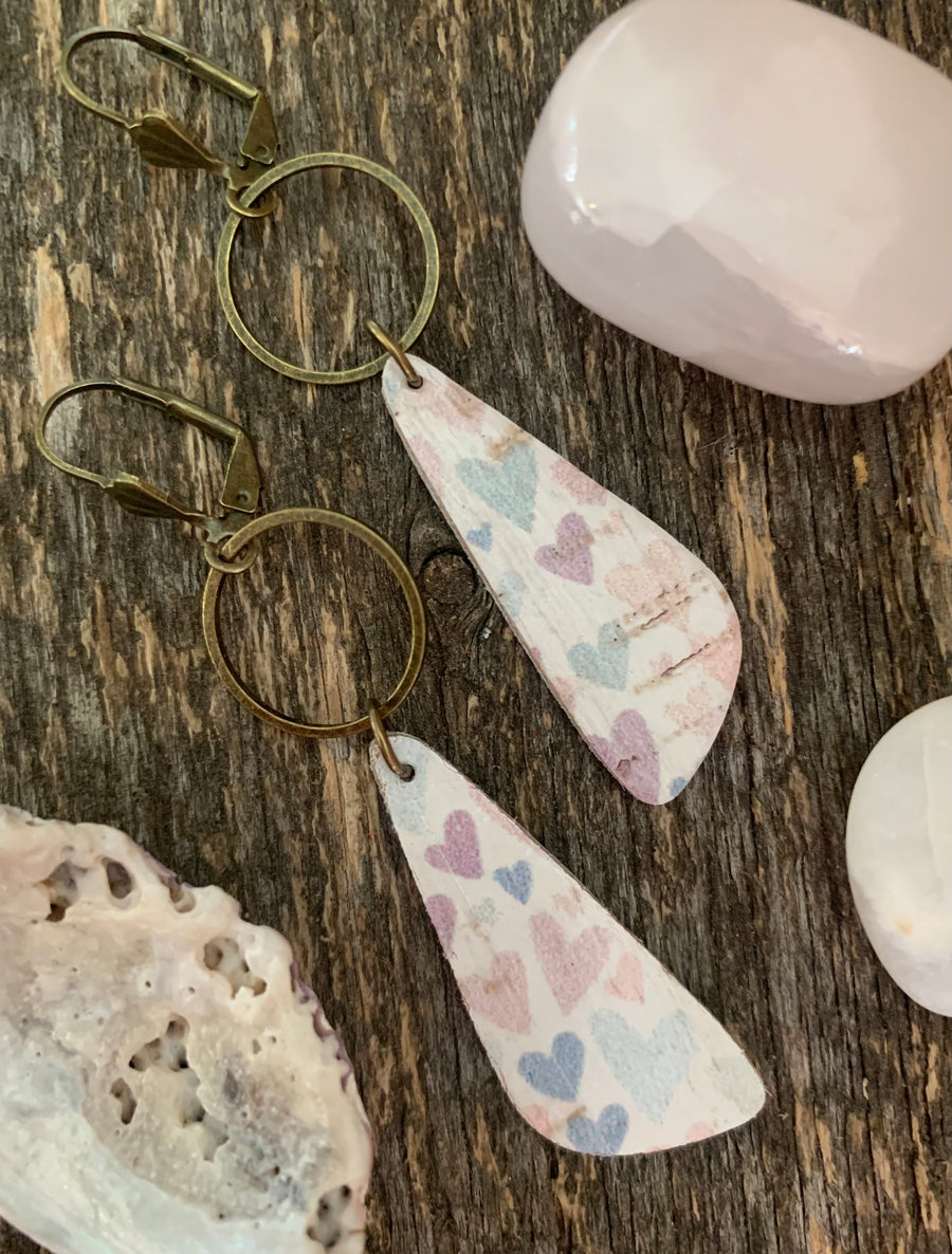 Shay Heart Leather Earrings