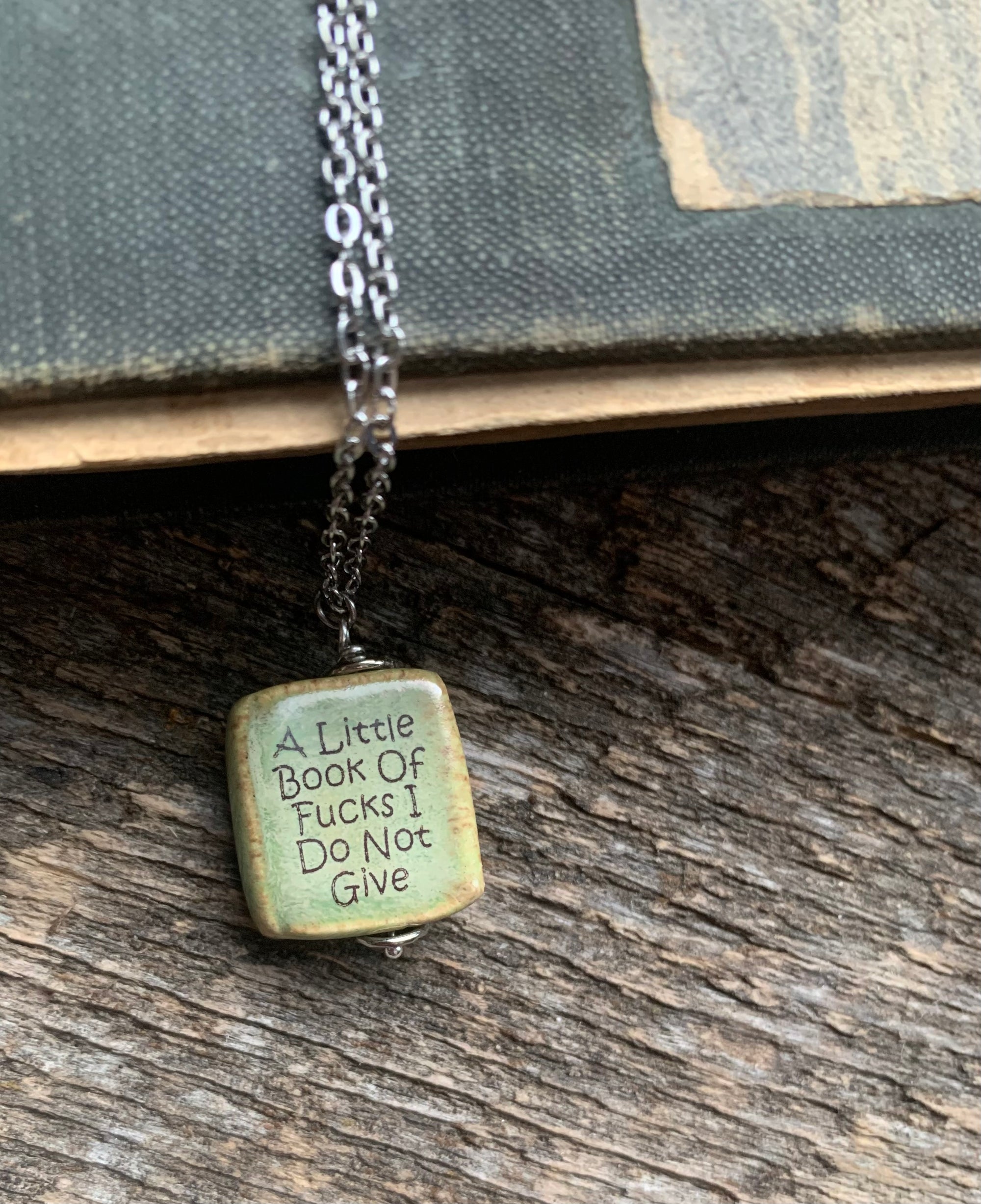 Sweary Book Necklace