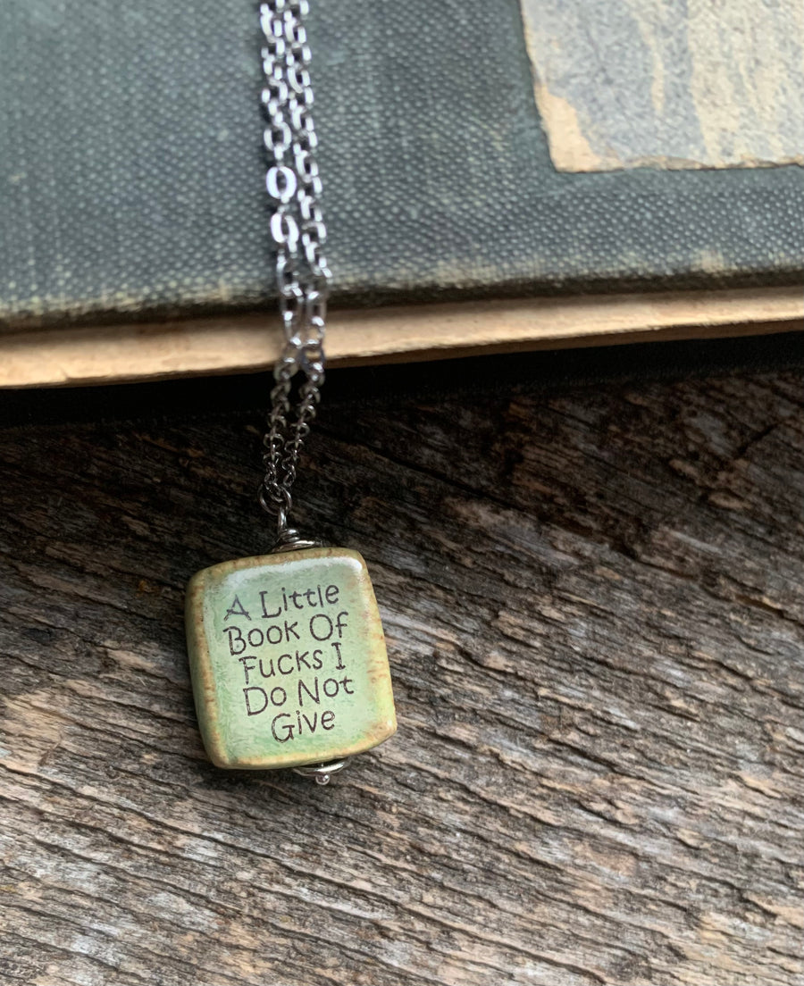 Sweary Book Necklace