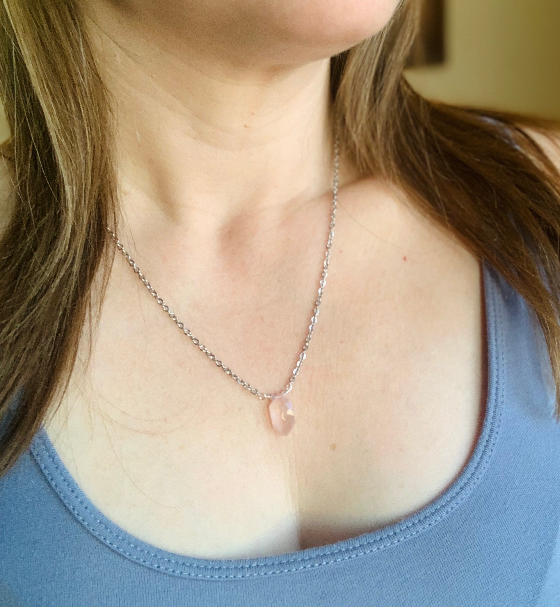 Rose Quartz Geo Necklace