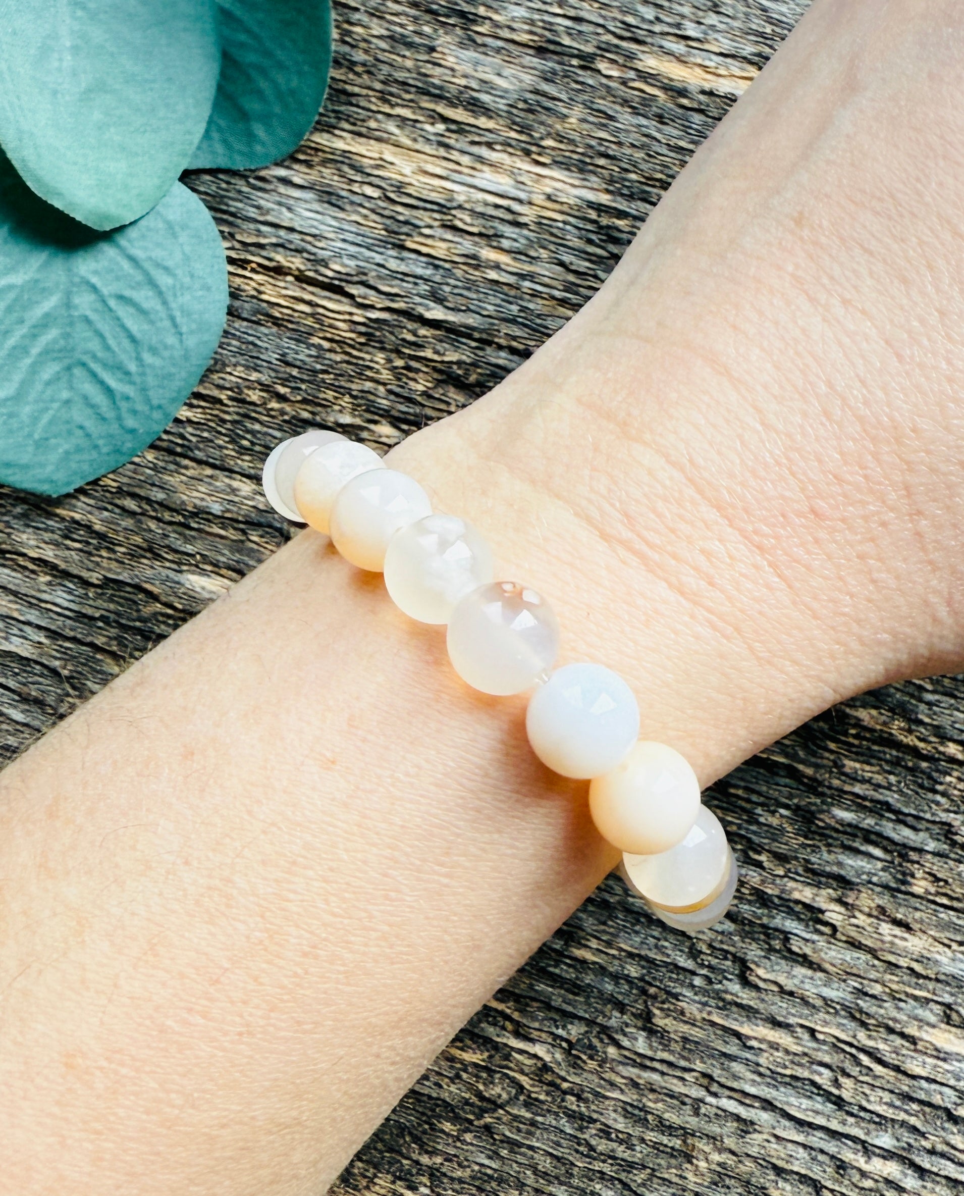 Cherry Blossom Agate Signature Gemstone Bracelet