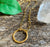 Antique Gold Circle Necklace