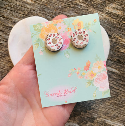 Frosted Donut Studs