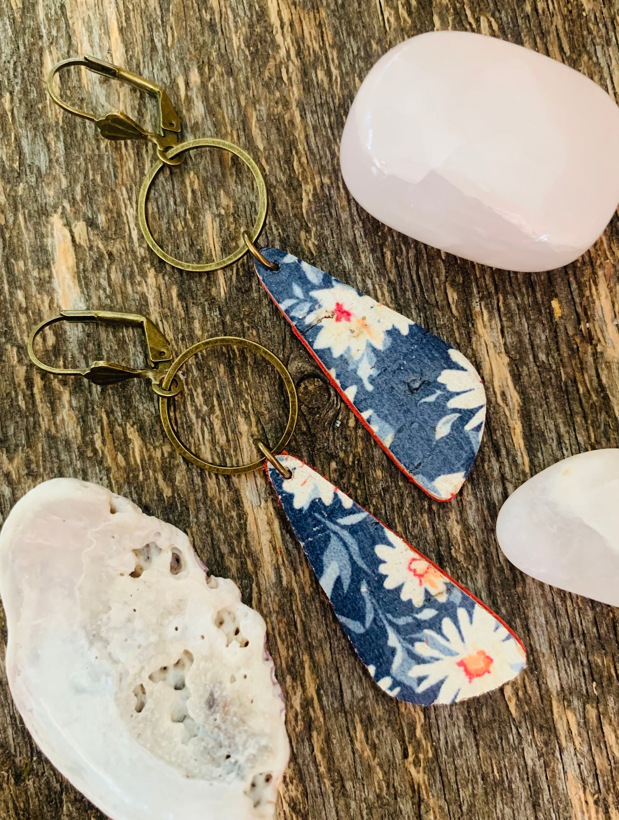 Shay Daisy Leather Earrings