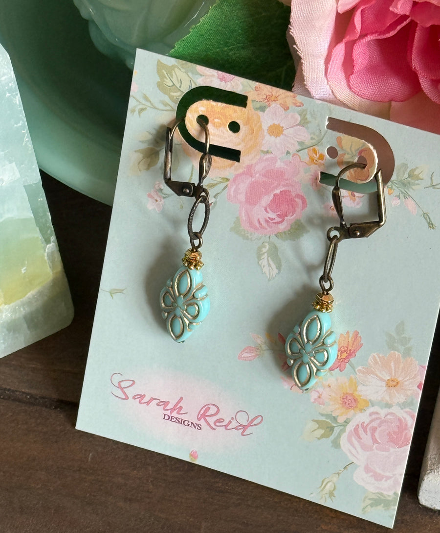 Turquoise Flourish Earrings