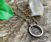 Antique Silver Circle Necklace