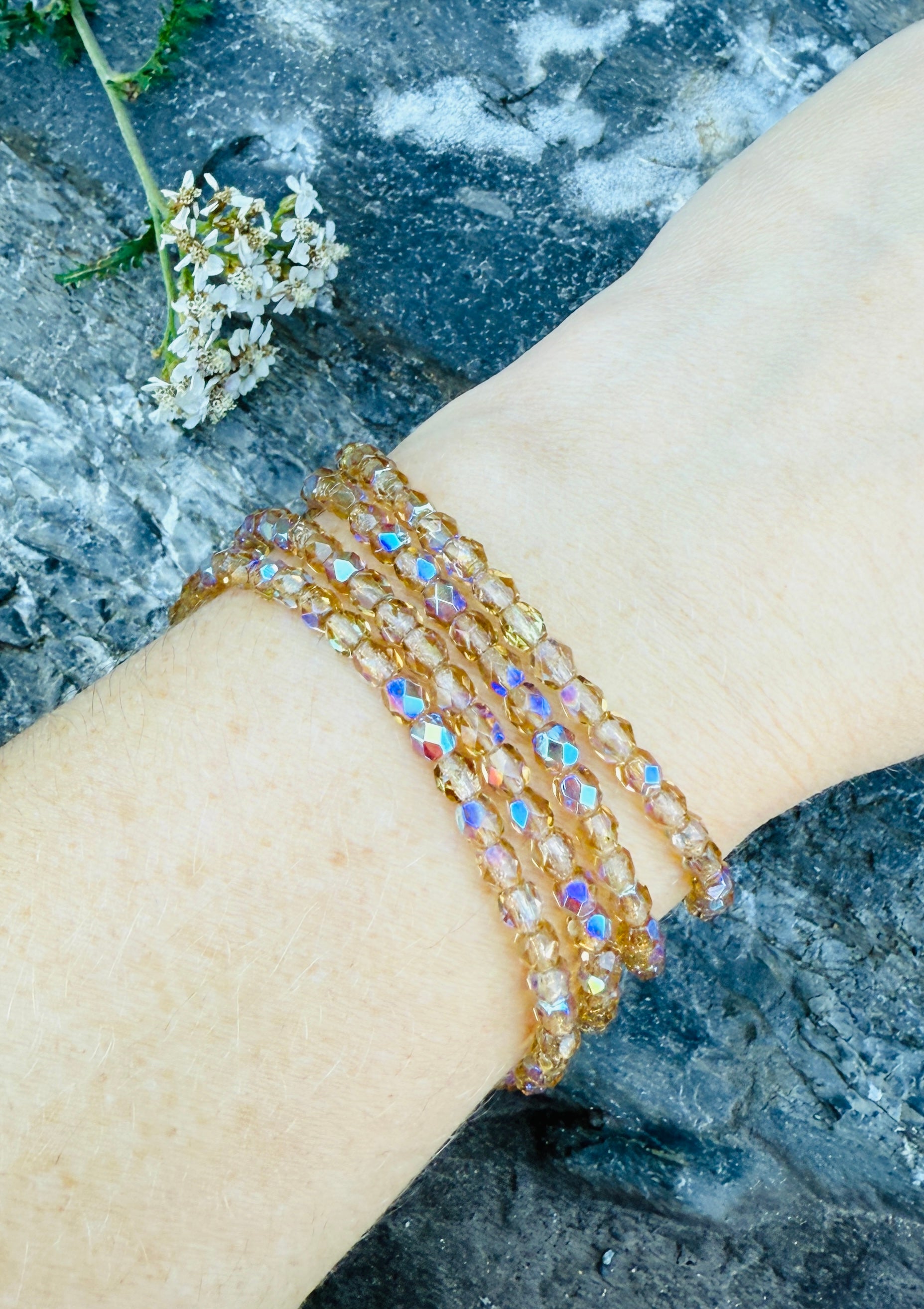 Light Topaz Fire Polished Bracelet