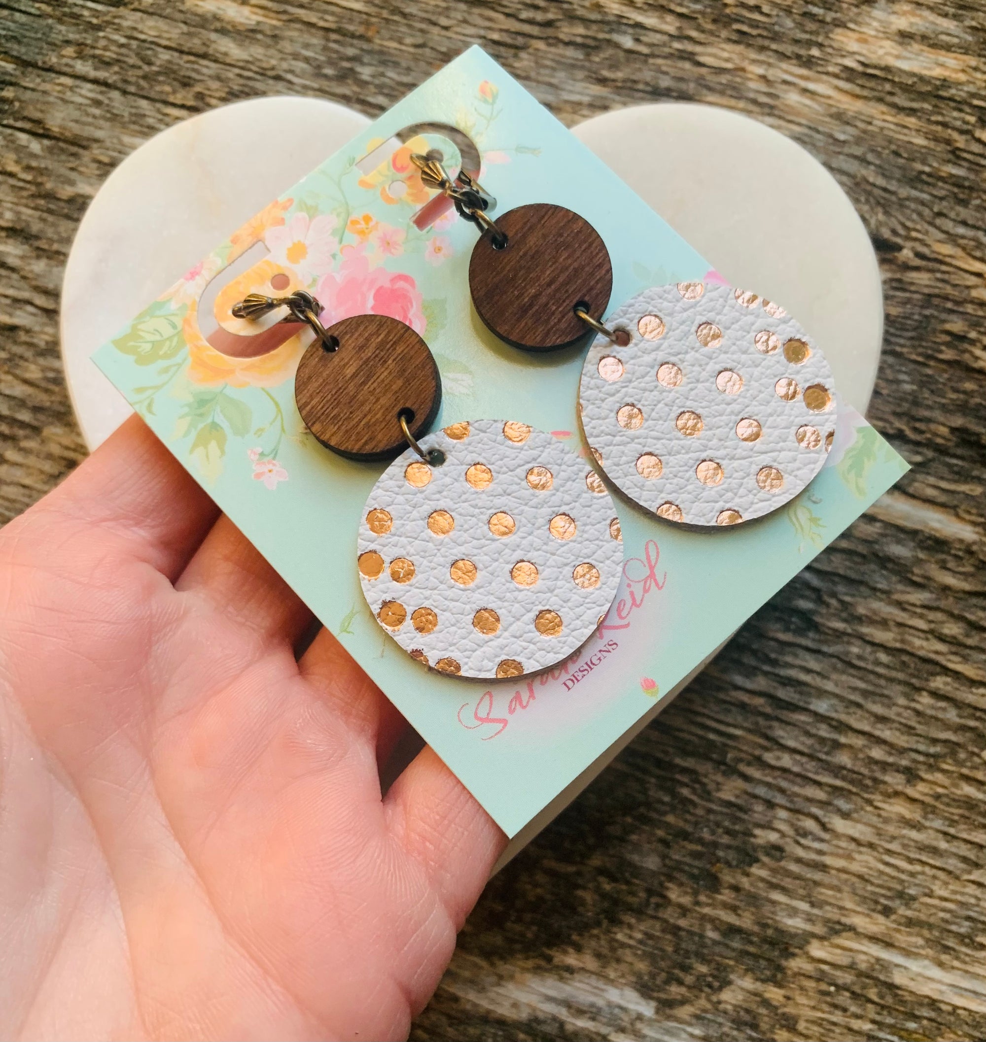 Dotty Rose Gold Earrings