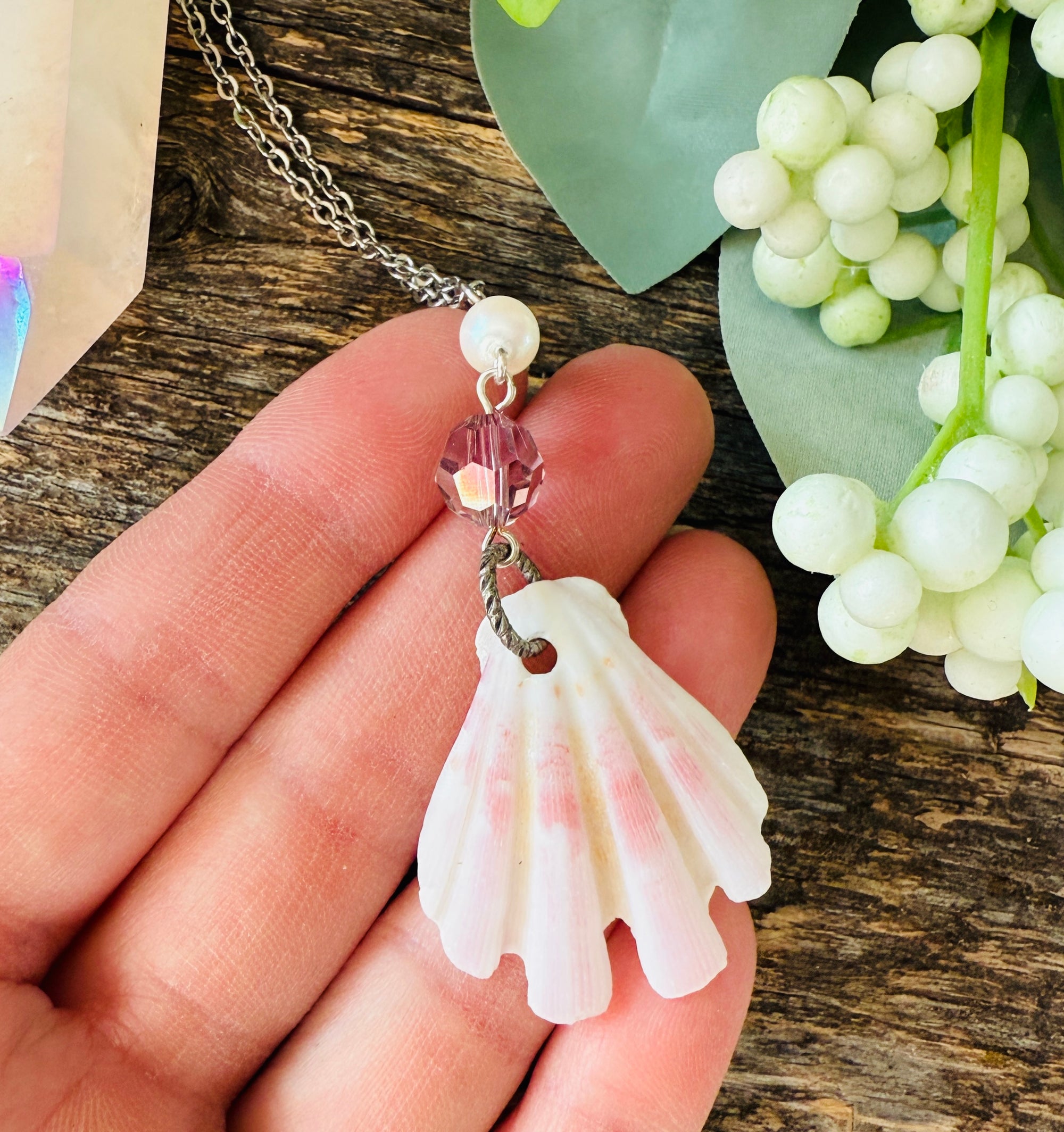 Pink Seashell Necklace