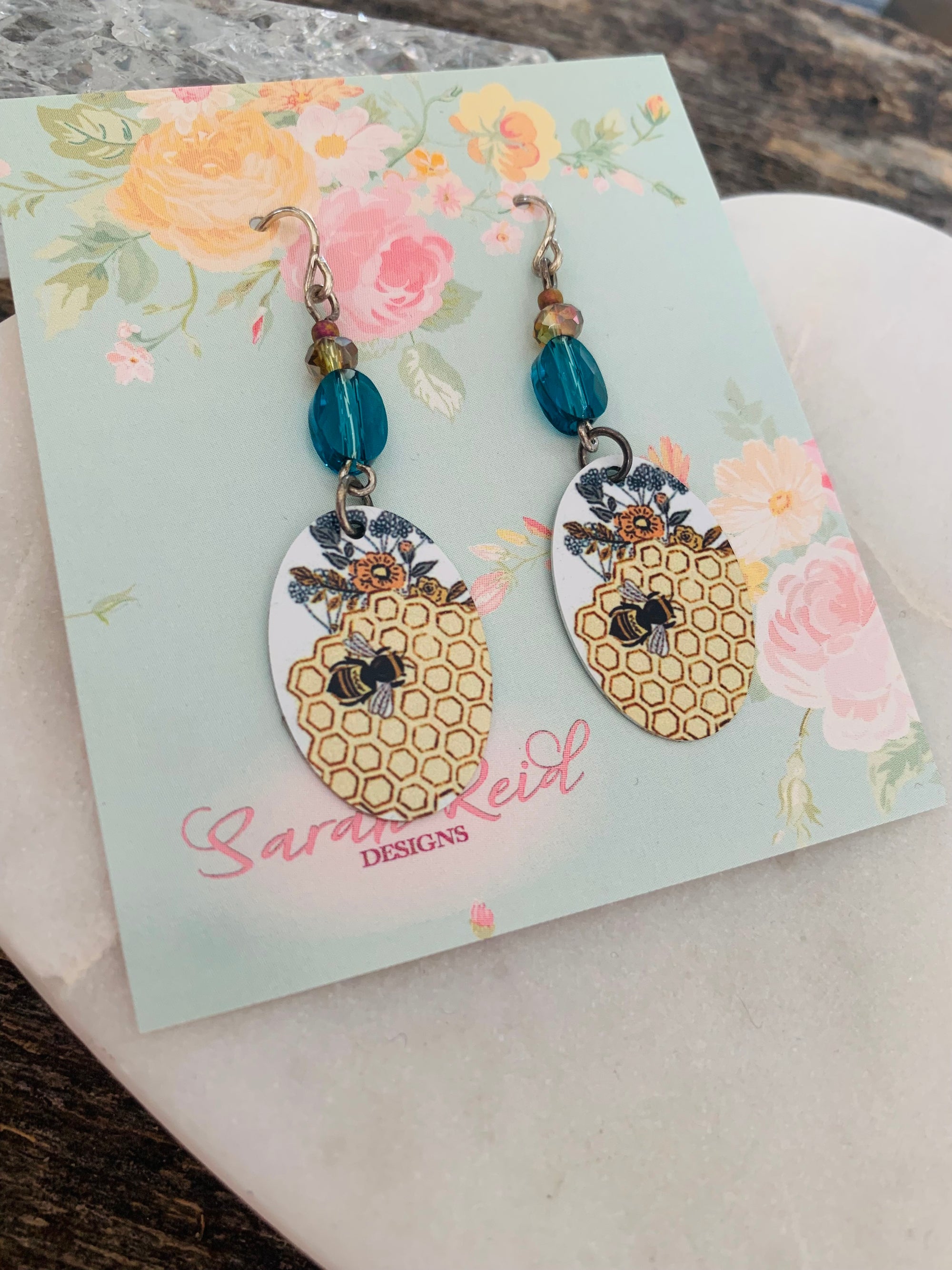 Whimsical Honey Bee Earrings