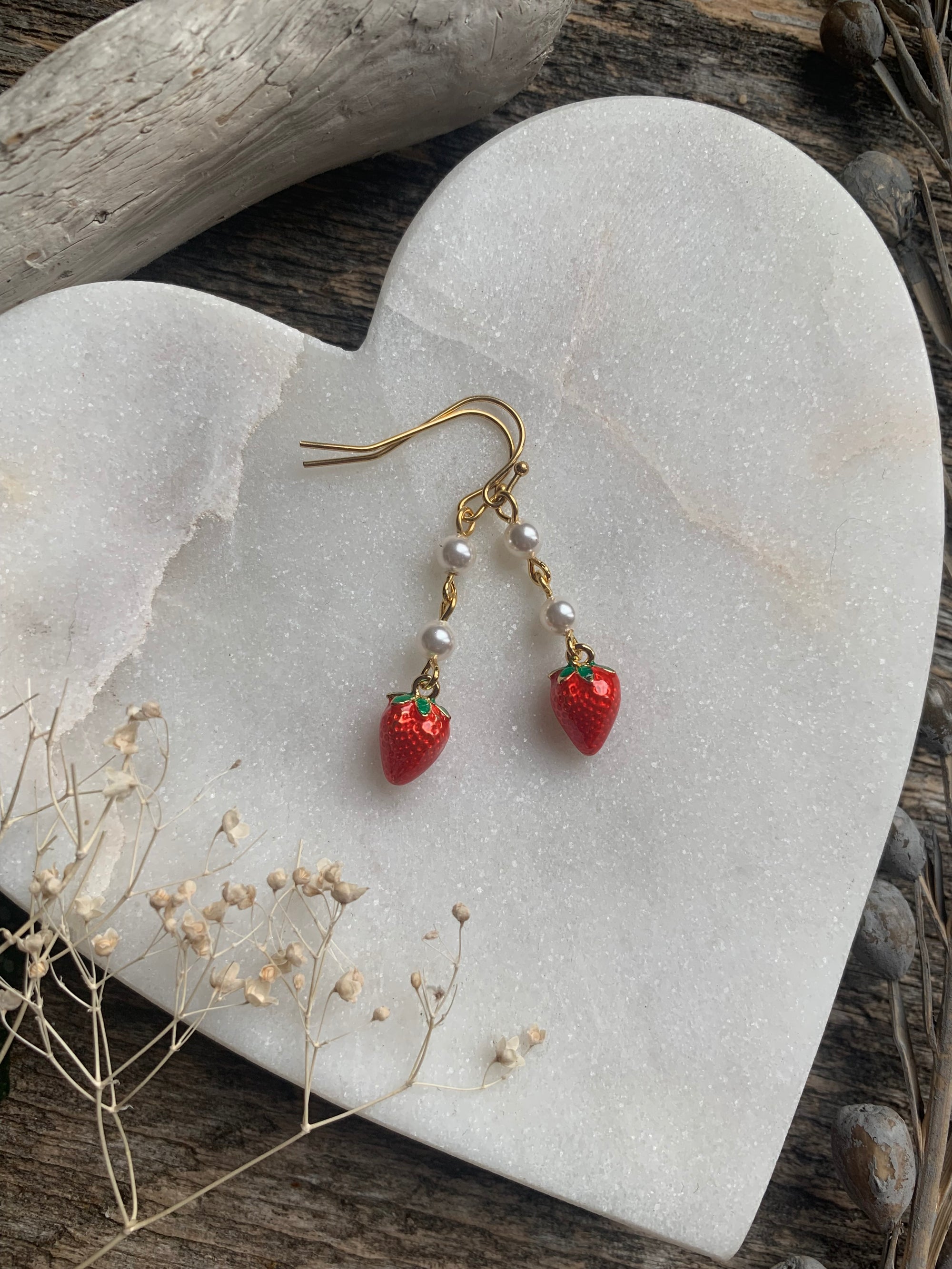 Strawberry Pearl Earrings