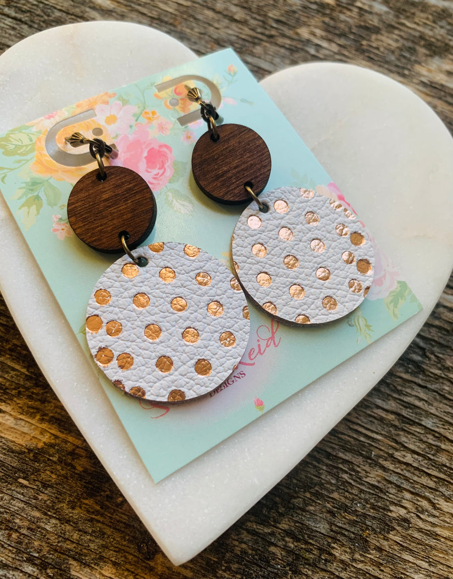 Dotty Rose Gold Earrings