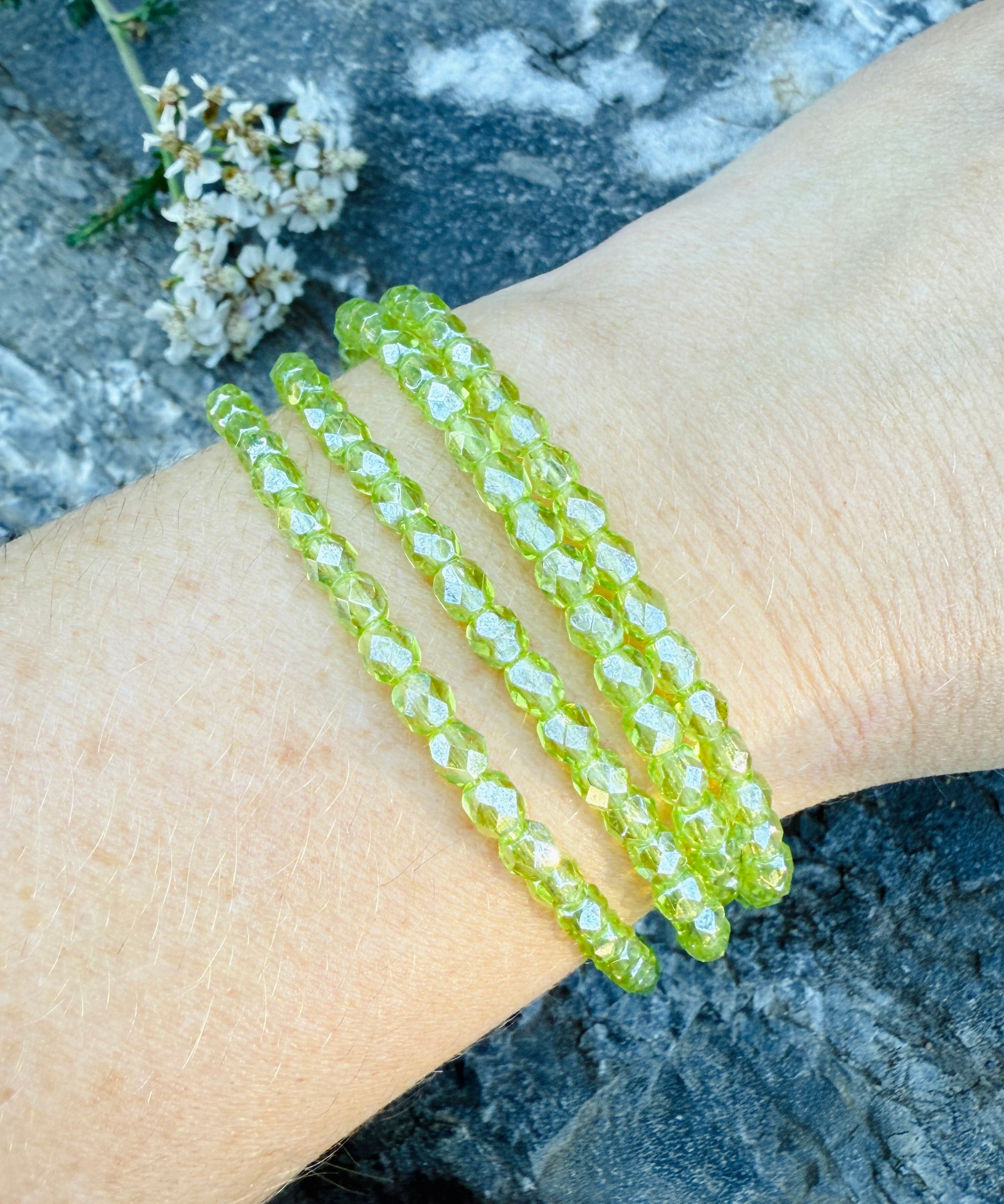 Olivine Fire Polished Bracelet