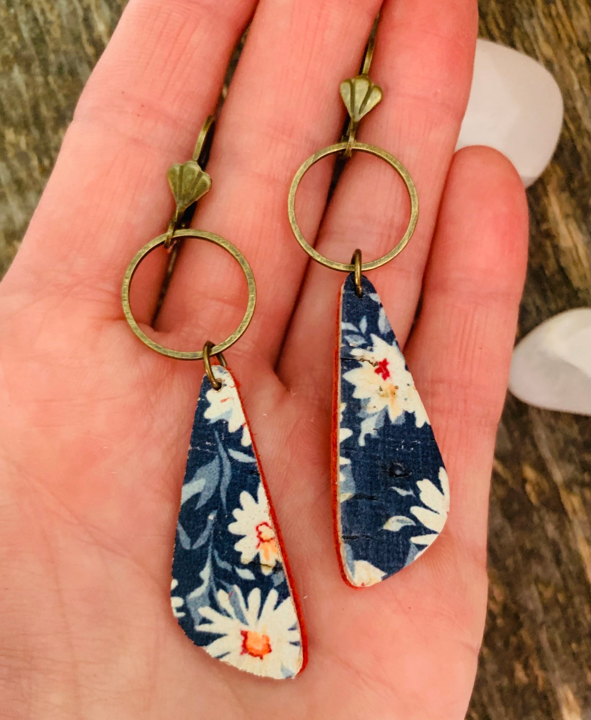 Shay Daisy Leather Earrings