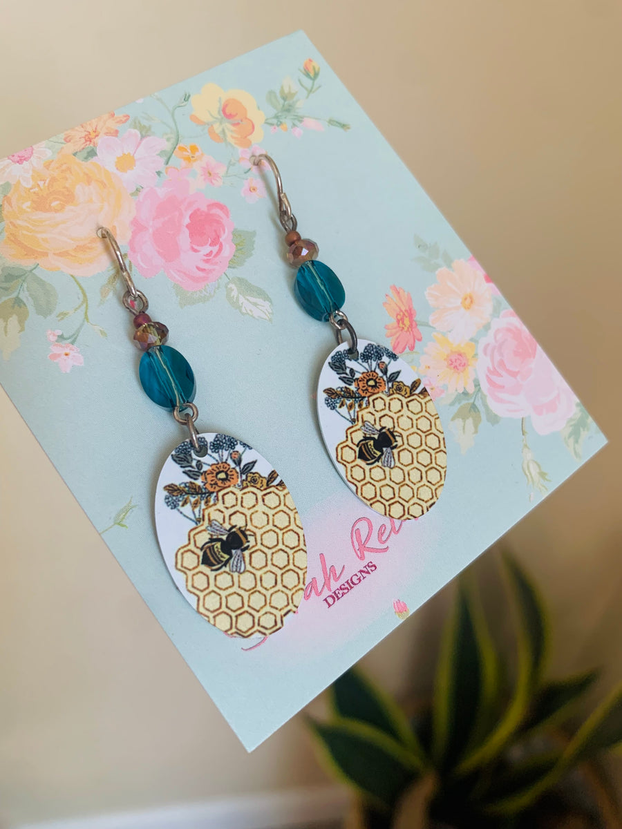 Whimsical Honey Bee Earrings