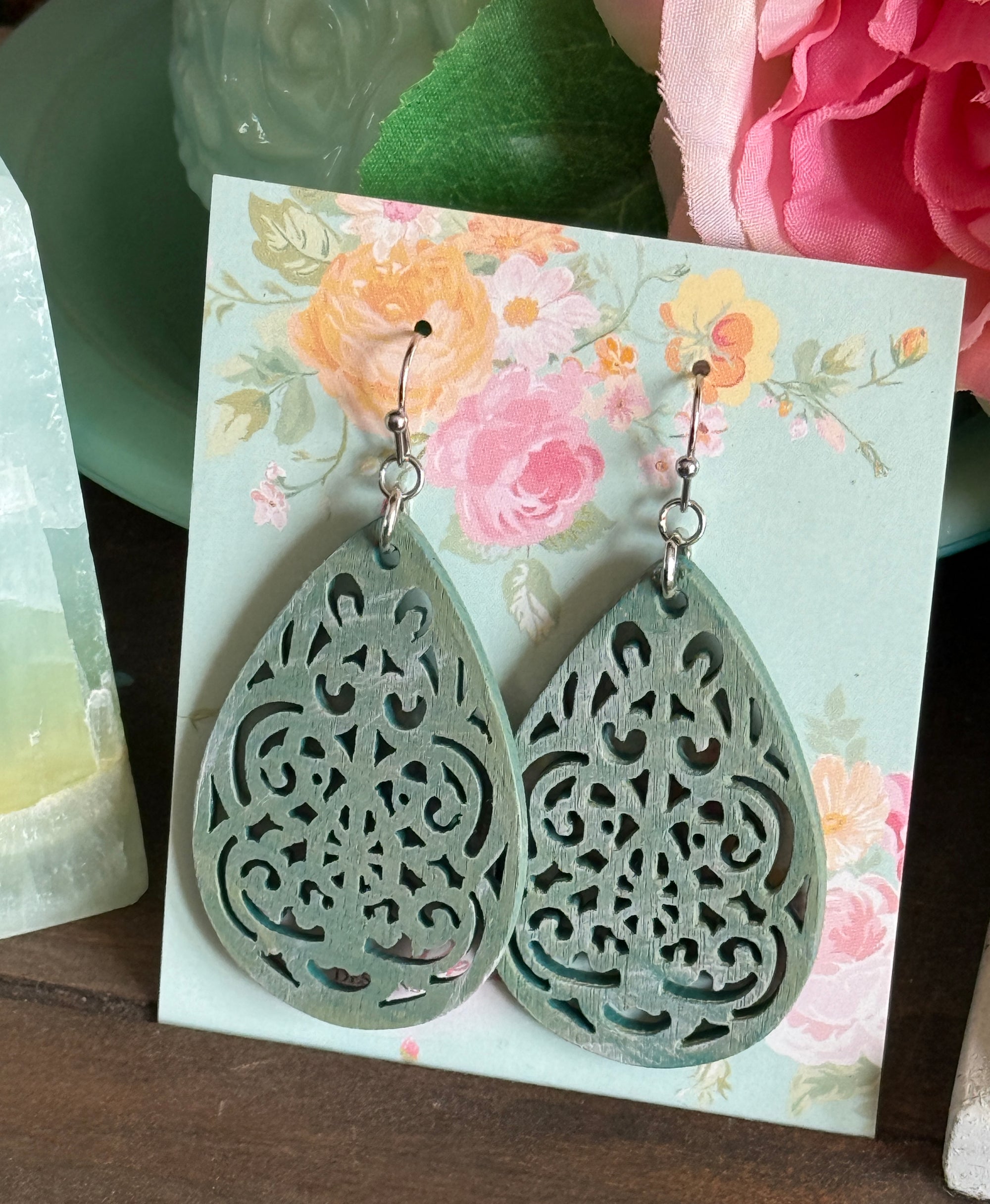 Sage Filigree Earrings