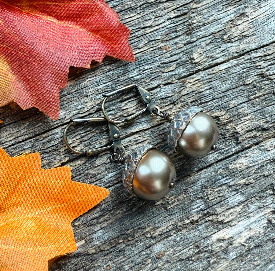 Champagne Acorn Earrings