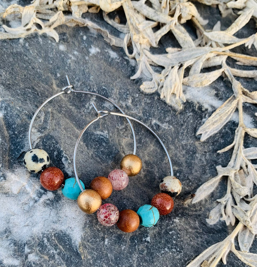 Wanderer Gem Hoops