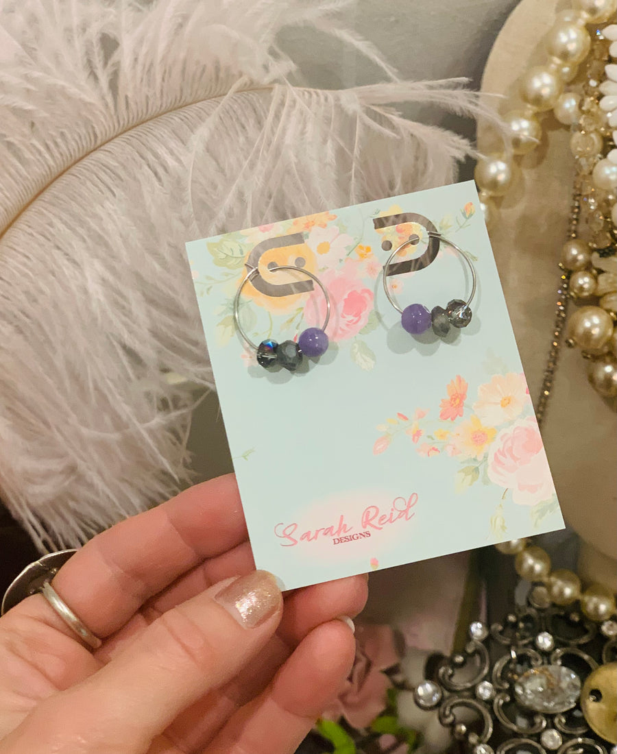 Mystery Gemstone Hoops
