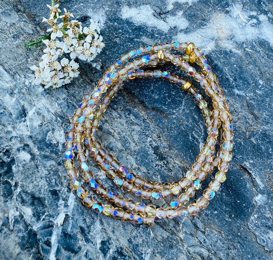 Light Topaz Fire Polished Bracelet