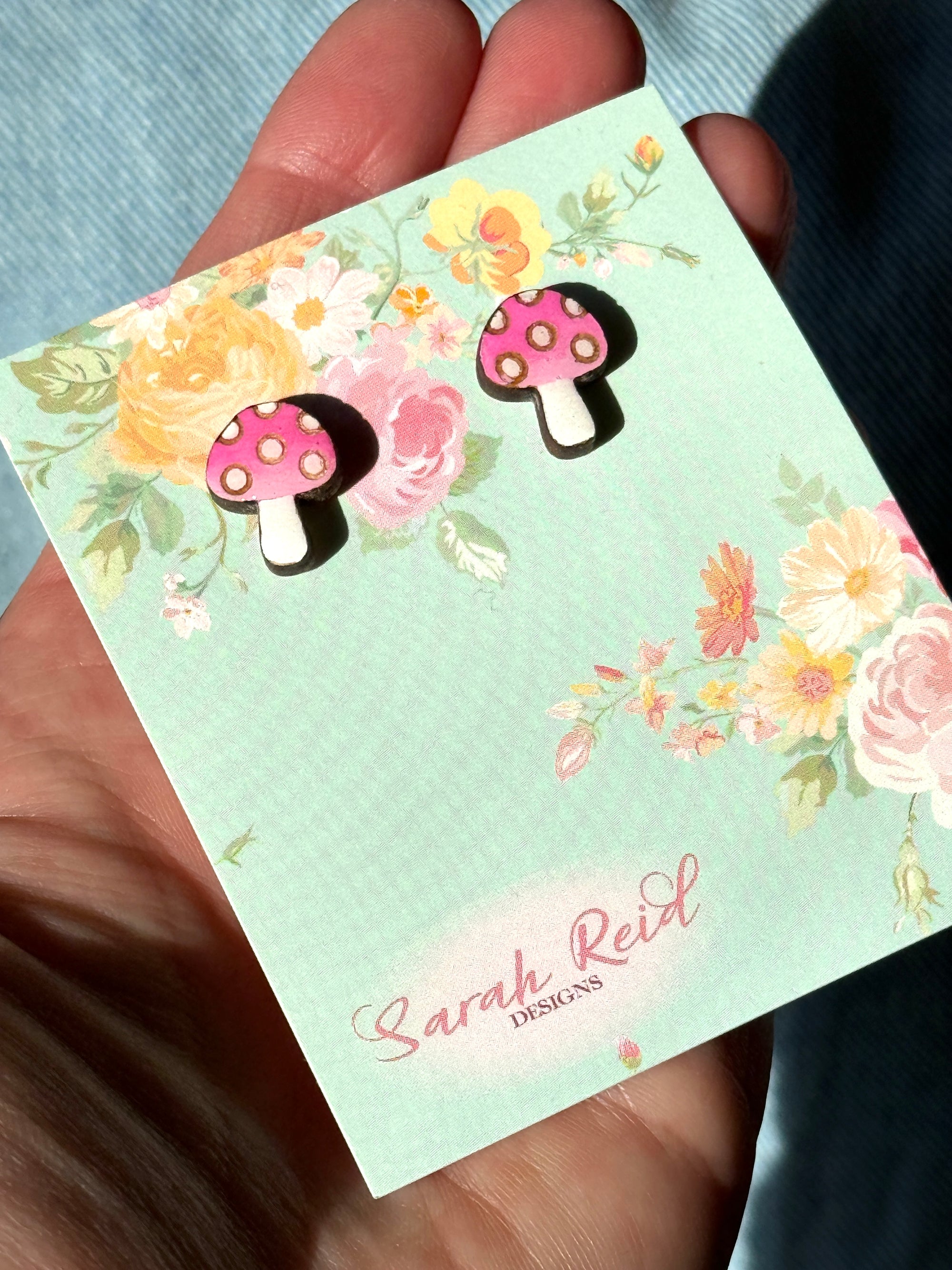 Rose Mushroom Studs