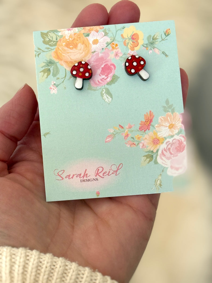 Red Mushroom Studs