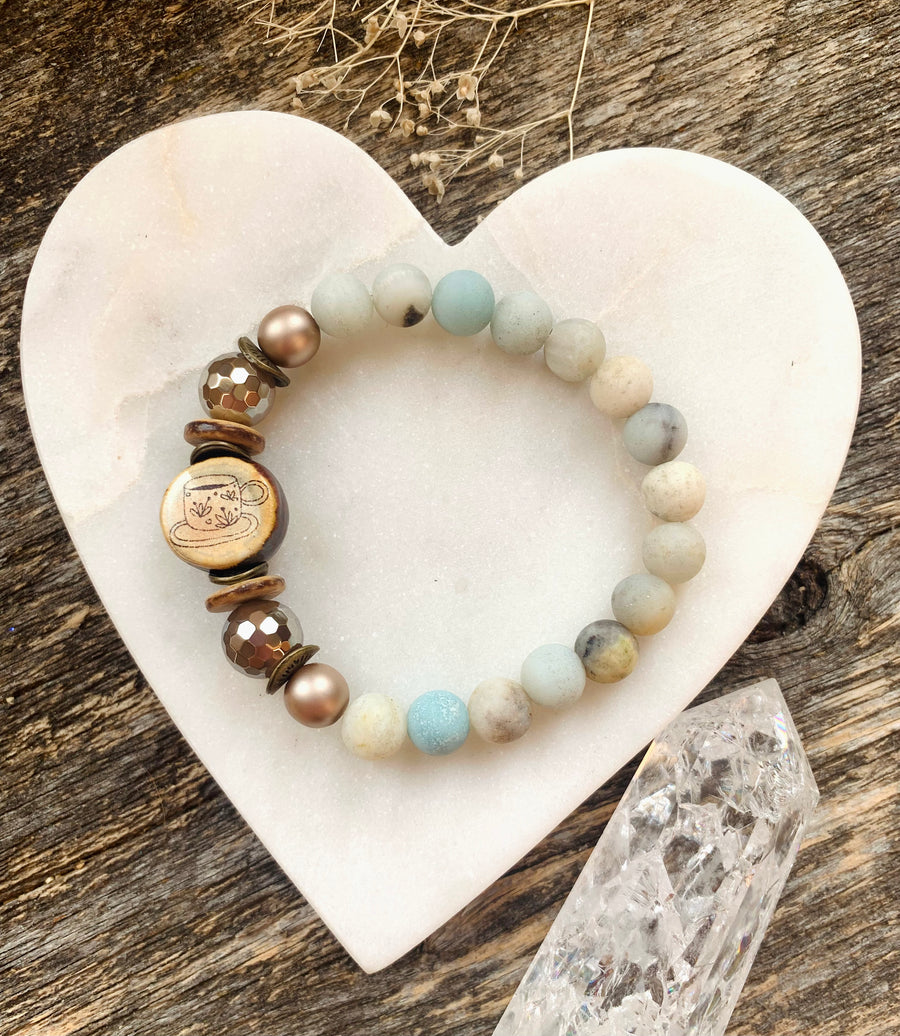 A Cuppa… Amazonite Sweary Bracelet
