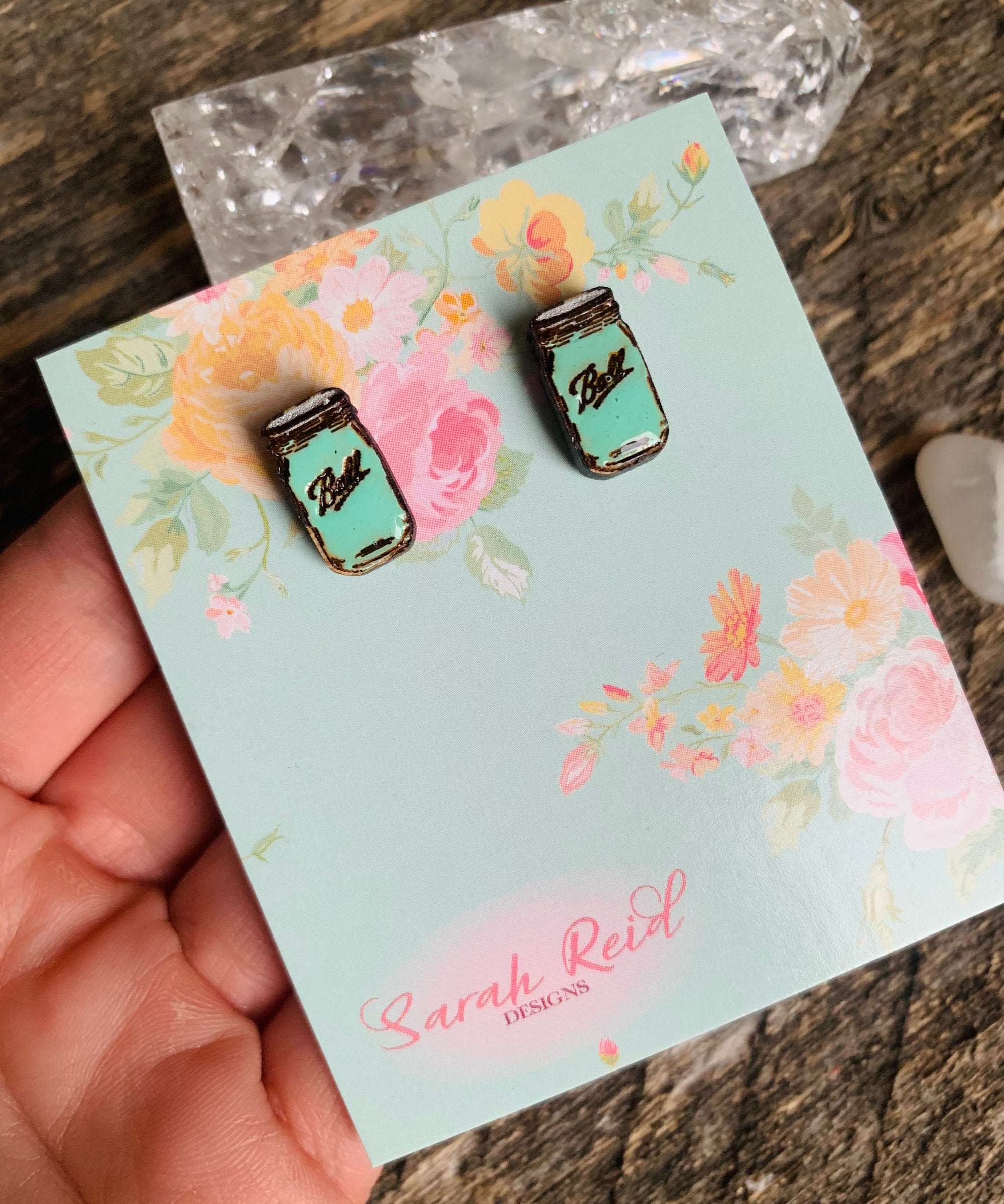 Ball Mason Jar Studs