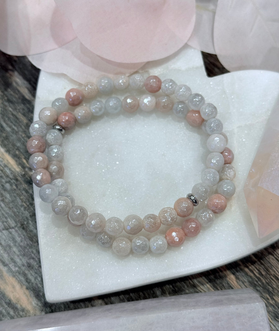 Peachy Plated Quartz Bracelet