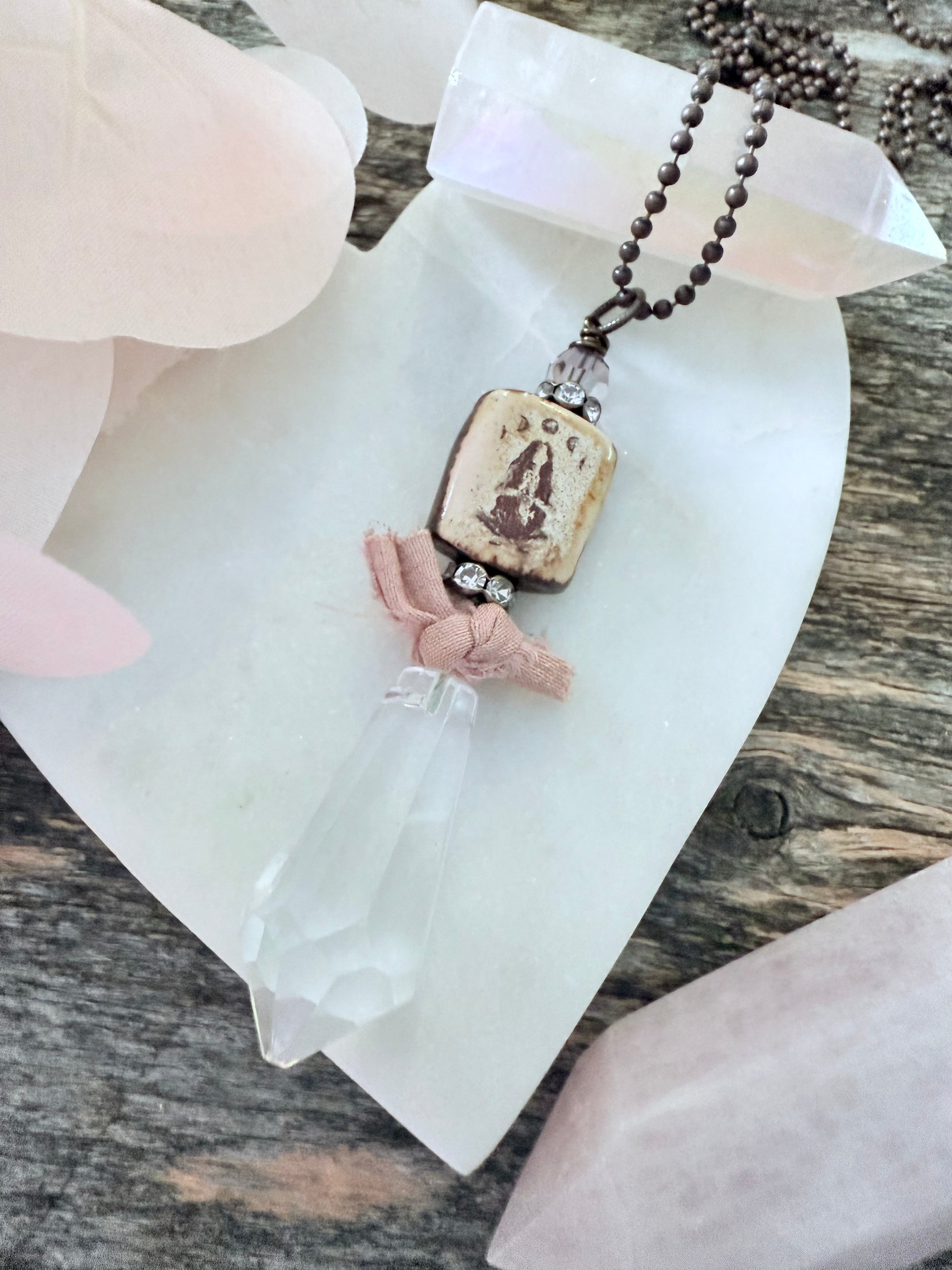 Moon Phase Quote Necklace