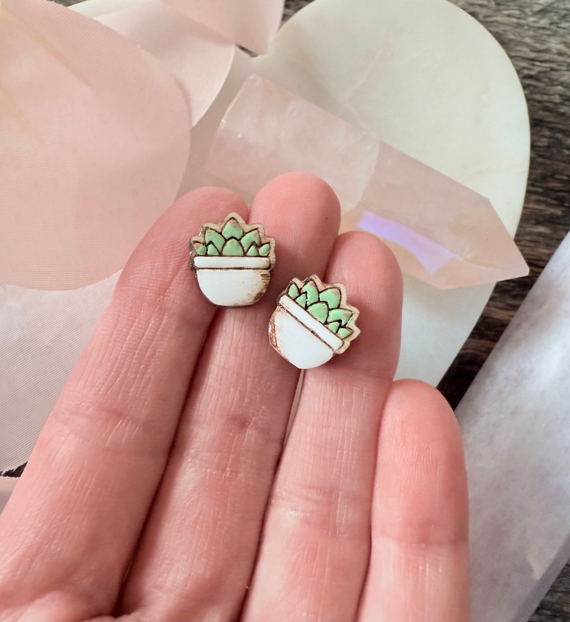 Potted Succulent Studs