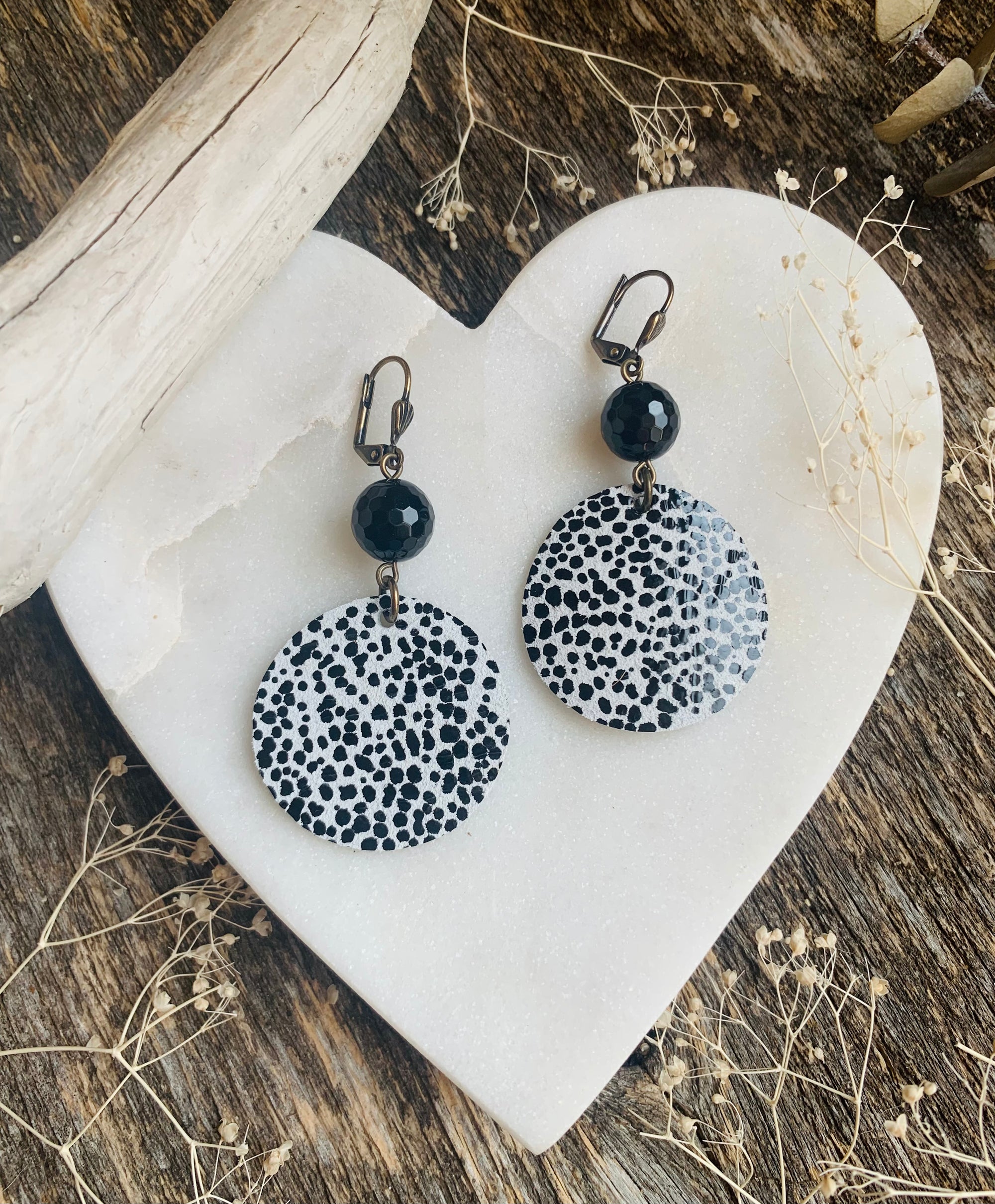 Dotty Leather Earrings