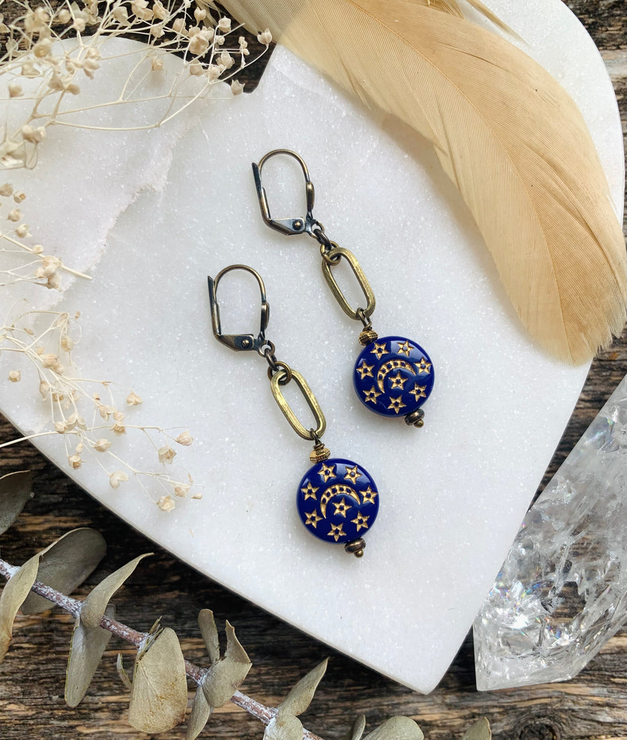 Cobalt Celestial Earrings